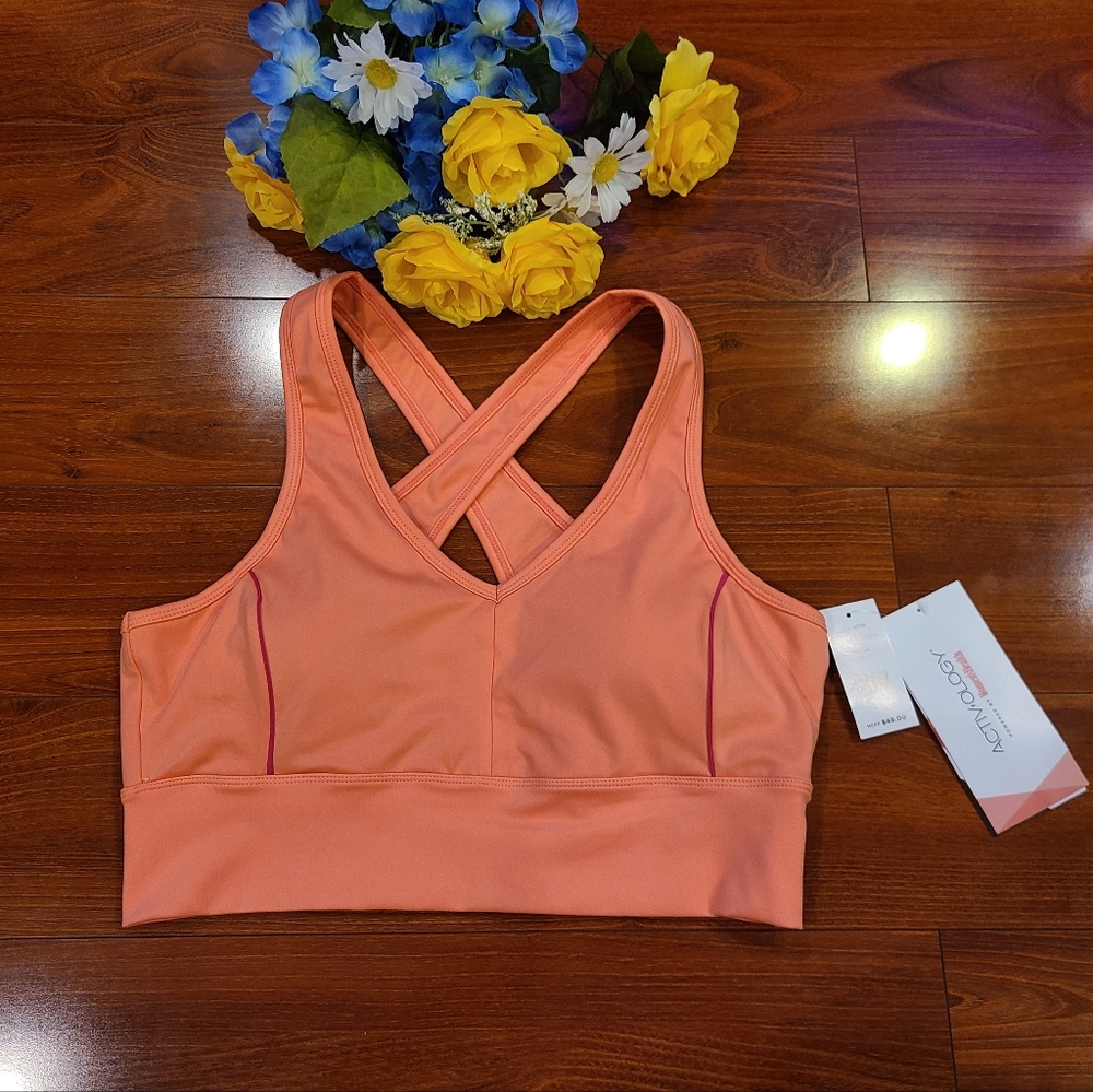 Activology Orange Sports Bra Size Large